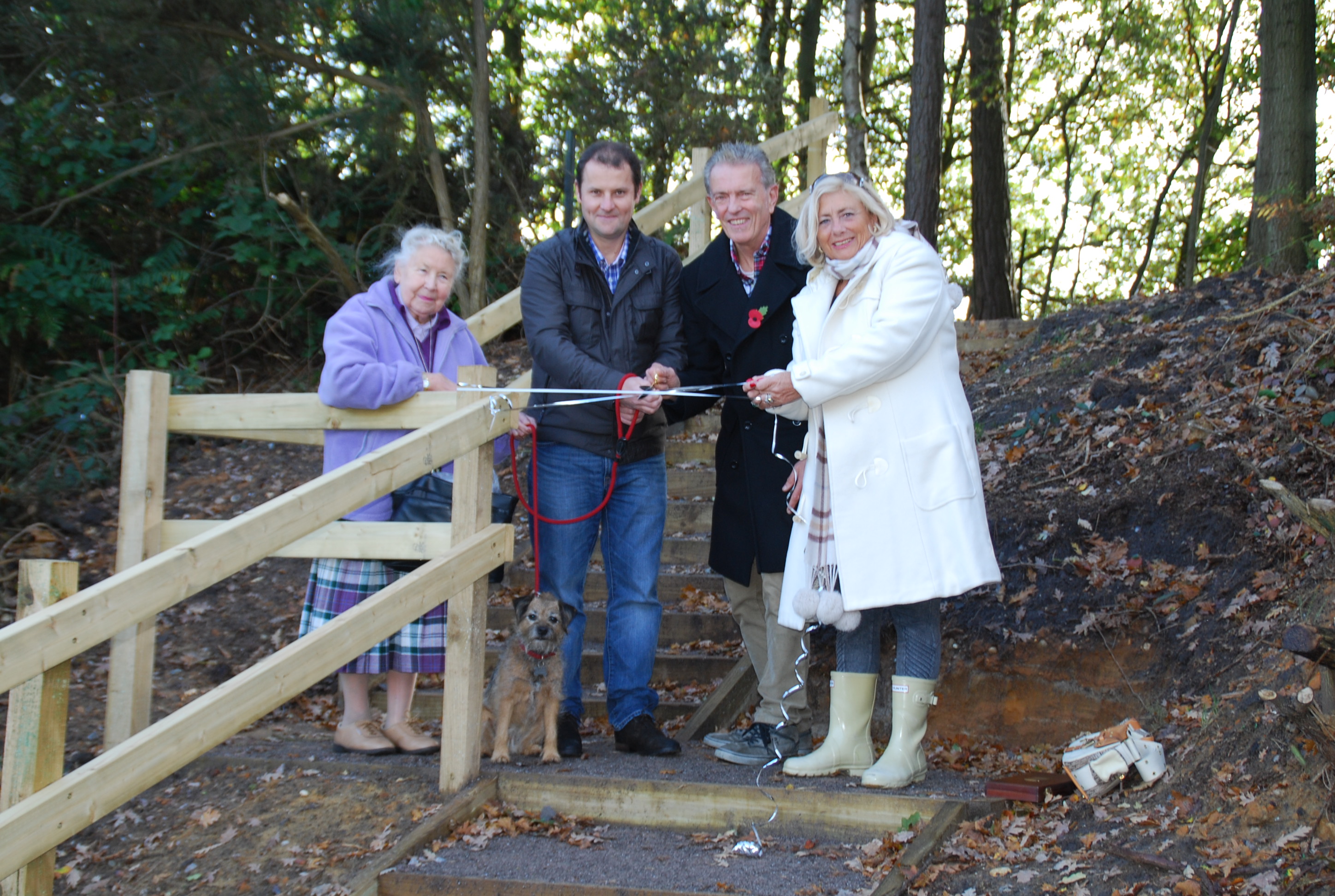 The unveiling of the new steps to link footpaths